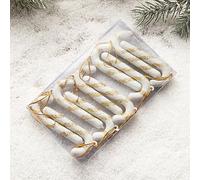 Lot de 10 décorations de Noël Rouge/blanc/doré 6,5 cm