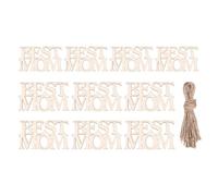 Lot de 10 décorations en bois inachevées pour - Décoration créative en bois - Pour la fête des pères - Accessoire heureux de fête des pères