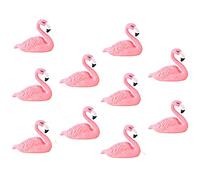Lot de 10 décorations miniatures en forme de flamant rose pour cupcakes de Pâques, décorations de gâteaux pour flamants roses, fêtes, mariages, décorations de jardin