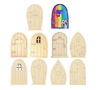 Lot de 10 décorations pour porte de fée - Décoration de jardin féérique - 10 styles de porte de fée - Accessoires de jardin féérique - Décoration d'extérieur pour mini ornements de jardin féérique