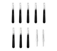 Lot de 10 découseurs de couture avec capuchon de protection pour enlever les points, poignée ergonomique, accessoires de couture, bricolage et retrait des ourlets à broder et des coutures, blanc et