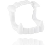 Lot de 10 dents de vampire pour enfants : idéales à clipser - Dents de vampire sûres pour les costumes de Dracula - Parfait pour Halloween et le carnaval