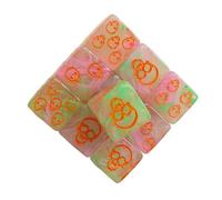 Lot de 10 dés d'angle ronds en acrylique à 6 faces Motif tête de mort Pour jeu de table en salle de classe Enseignement Facile à utiliser Cadeau acrylique