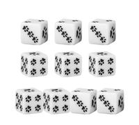 Lot de 10 dés de de société - Accessoire de décoration pour exposition | Dés avec motif de pattes pour jeux pour camarades de classe, étudiants, adolescents, maison, dortoir et voyage