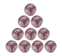Lot de 10 dés de jeu de devinettes 20 mm en papier roche 6 faces en acrylique pour adultes et enfants