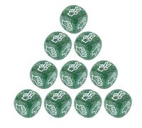 Lot de 10 dés de jeu de devinettes 20 mm en papier roche 6 faces en acrylique pour adultes et enfants