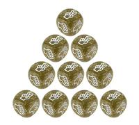 Lot de 10 dés de jeu en papier de roche 6 faces rondes en acrylique pour fêtes de famille