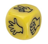 Lot de 10 dés de jeu en papier de roche pour deviner les doigts