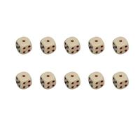 Lot de 10 dés en acrylique à six faces pour jeux de rôle - Coins ronds - Accessoires de table pour jeux de rôle