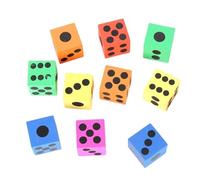 Lot de 10 dés en mousse pour enfants - Jouet éducatif pour soulager le stress - 6 côtés - Grands points souples - Outil d'enseignement des mathématiques