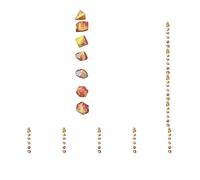 Lot de 10 dés polyédriques en acrylique - 7 pièces - Accessoires de fête - Jeux de table pour Dnd RPG Mtg - Rouge et jaune