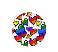 Lot de 10 désodorisants de voiture à suspendre avec corde pour voiture et maison Motif cœurs Gay Pride arc-en-ciel