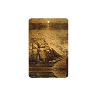 Lot de 10 désodorisants de voiture à suspendre sur le thème des pirates à voile avec corde pour voiture, maison