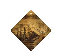 Lot de 10 désodorisants de voiture à suspendre sur le thème des pirates à voile avec corde pour voiture, maison