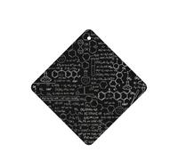 Lot de 10 désodorisants de voiture avec illustration abstraite, science, chimie, impression 3D, pour feuilles parfumées à suspendre pour salle de bain avec corde