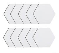 Lot de 10 dessous de verre ronds en néoprène Forme de cœur | 10 pièces au total, 5 formes mixtes incluses, idéal pour les projets de transfert thermique, blanc pour surface prête à