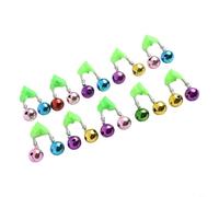 Lot de 10 détecteurs de touche à double cloche avec boîtier en métal-plastique et clip de canne pour canne à pêche de nuit compatible (010#)