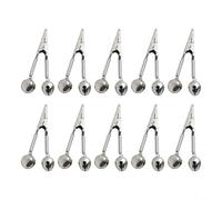 Lot de 10 détecteurs de touche à double cloche avec boîtier en métal-plastique et clip de canne pour canne à pêche de nuit compatible (004#)