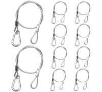 Lot de 10 dispositifs de fixation pour câble de sécurité pour feux de scène, accessoires pour treillis avec tête en corde transparente, diamètre 4 mm, longueur 50 cm