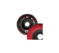 Lot de 10 disques à lamelles céramique bord arrondi bombés spécial angles Inox - D. 125 x Al. 22,23 mm Gr. 40 - 3312540