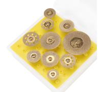Lot de 10 disques à tronçonner diamantés avec coffret de rangement pour verre, jade, marbre, carrelage, bois, pierre, disque