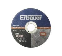 Lot de 10 disques à tronçonner métal 115 mm x 1 mm x 22,22 mm Erbauer
