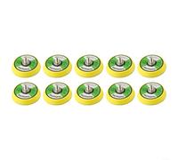 Lot de 10 disques abrasifs 50 mm Filetage M6 pour ponceuse à air, tampon de polissage de 2 pouces jusqu'à 12 000 tr/min, support en mousse robuste pour meubles et métal