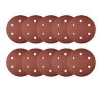 Lot de 10 disques abrasifs à 6 trous de 22,9 cm - Grain 40-2000 - Papier abrasif auto-adhésif pour polisseuse électrique, pierre artificielle, réparation de meubles de voiture (320#)