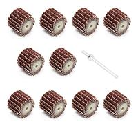 Lot de 10 disques abrasifs à lamelles - 15 mm - Grain 400 - Pour accessoires Dremel Proxxon