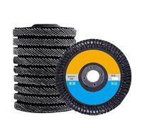 Lot de 10 disques abrasifs à lamelles de 4 pouces, grain 60/80, for le polissage et le meulage du métal, du bois et du marbre(80grit Plastic shell)