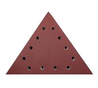 Lot de 10 disques abrasifs auto-agrippants à 12 trous - Papier abrasif triangulaire - 285 x 285 mm - Pour ponceuse de plafond - Ponceuse pour cloisons sèches Einhell BT-SG 710 TE-DW 225 X (grain 60)