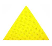 Lot de 10 disques abrasifs auto-agrippants multi-trous - Papier abrasif triangulaire jaune - 290 x 250 mm - Pour ponceuse de mur et de plafond, ponceuse à sec (P80)
