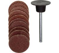 Lot de 10 disques abrasifs + porte-disque
