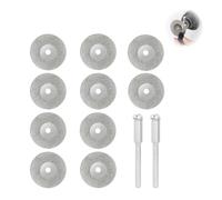 Lot de 10 Disques de Coupe Diamant 35 mm, Disques Diamant avec 2 Mandrins, pour Métal Verre Carrelage Céramique Bois Porcelaine Plastique Pierres
