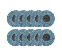 Lot de 10 disques de meulage en corindon en oxyde de zirconium de 5,1 cm, grain 40/60/80 pour mini polisseuse, peinture rouille, métal, bois, plastique (roue d'obturation 80#)