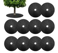 Lot de 10 disques de paillage pour arbre, anneau de paillage, tapis de protection contre les mauvaises herbes, non-tissé pour jardin, jardinage, protection des arbres, protection contre les racines