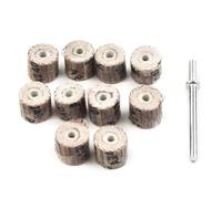 Lot de 10 disques de polissage et mandrin grain 80-600 | Ce lot comprend dix roues à lamelles en sept grains plus un mandrin pour lisser, polir et finir le métal.
