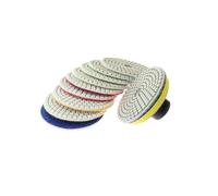 Lot de 10 disques de polissage flexibles humides diamantés de 80 mm (3") + 1 support for le meulage du marbre, de la pierre, de la céramique, du granit, du carrelage et du béton.(M10 backing pad)