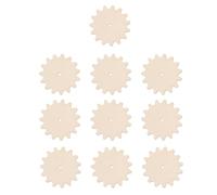 Lot de 10 disques dentés en bois Décoration en bois Découpe DIY Artisanat 7,5 cm