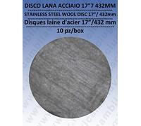 Lot de 10 disques en laine d'acier 17" 432 mm