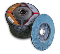 lot de 10 disques plats a lamelles zirconium 125 mm grain 120 - Oc-pro