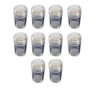 Lot de 10 distributeurs de cosmétiques avec tamis à 12 trous et couvercles, conteneurs de poudre libre de voyage vides avec tamis
