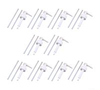 Lot de 10 distributeurs de pompe de rechange pour distributeur de savon - Anti-fuites - Pour huile, vinaigre, sauces barbecue, fonctionnement ergonomique à une main avec paille coupable (blanc)