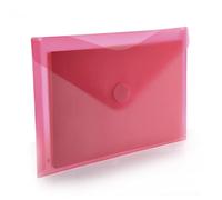 Lot de 10 dossiers sur fermeture Velcro - Format A5/Quartille - REF 904- Rouge - Couleurs Classic translucides avec finition Soft Touch by Office Box