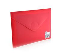 Lot de 10 dossiers sur fermeture Velcro - Format A5/Quartille - REF 90418R - Vital Color Opaques Finition mate et brillante avec texture Soft Touch by Office Box