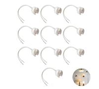 Lot de 10 Douille Céramique avec Câble 15cm, Support de Lampe Résistant à la Chaleur pour Spot Encastrable LED et Halogène, Connecteur Douille Ampoule Standard 0-250V pour Éclairage Maison