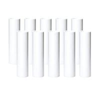Lot de 10 douilles à bougie - Longueur : 100 mm - Diamètre extérieur : 26 mm - Intérieur : 24 mm - Douille pour lustre, lustre, douille à bougie E14 - Blanc lisse
