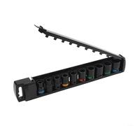 Lot de 10 douilles à choc 10-24 mm d'épaisseur avec joint pivotant pour accéder aux fixations dans les compartiments et cadres de moteur étroits (78 mm)