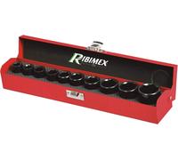Lot de 10 douilles à choc 6 pans 1/2" 10 à 27 mm - RIBIMEX PRCCDC10CT