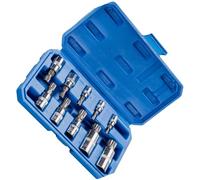 Lot de 10 douilles cannelées carrées à 12 points inviolables 1/2", 1/4" et 3/8", 10 pièces d'outils automobiles